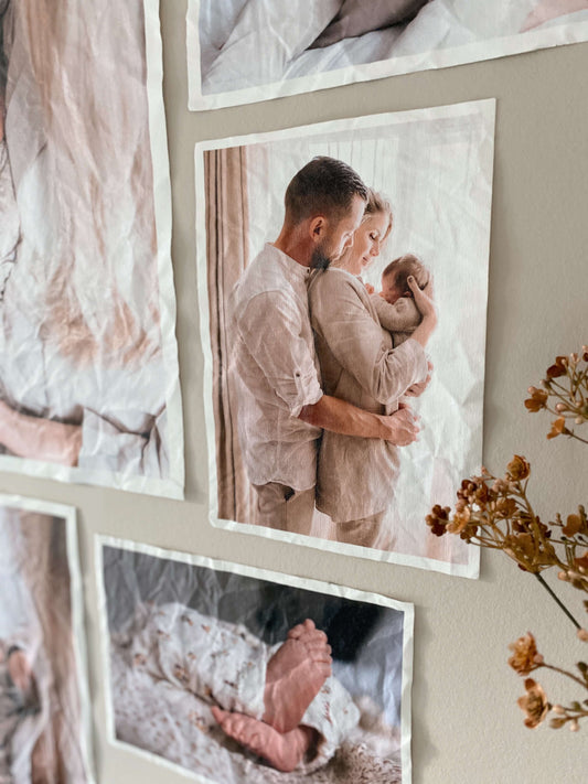 foto op gekreukeld canvas