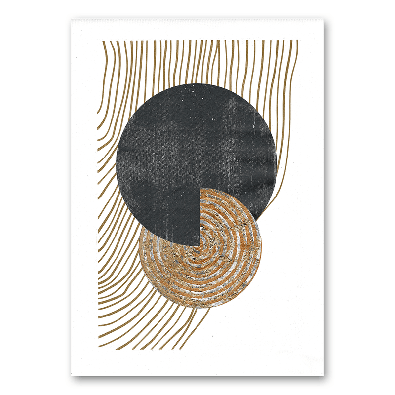 Mo-Ca Dutch old canvas Circle and Golden stripes