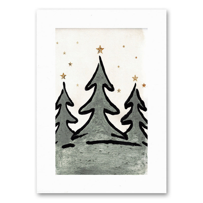 Getekende kerstbomen