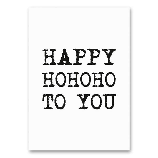 Canvas doek met de tekst "Happy HoHoHo to You" in een vrolijk en feestelijk design, perfect als wanddecoratie voor de kerstperiode of als een unieke kerstgroet.