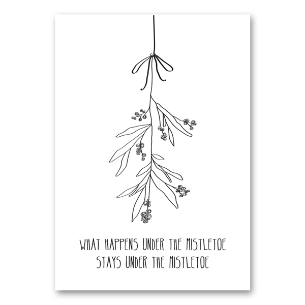 What happens under the mistletoe