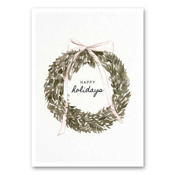 Happy holidays wreath