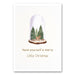 Canvas met glazen stolp, kerstbomen, hert en de tekst Have yourself a merry Little Christmas – feestelijke wanddecoratie van Mo-Ca