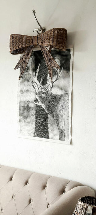 Edelhert in zwart-wit