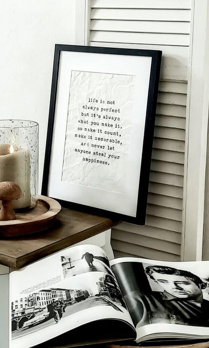 Das Leben ist nicht immer perfekt