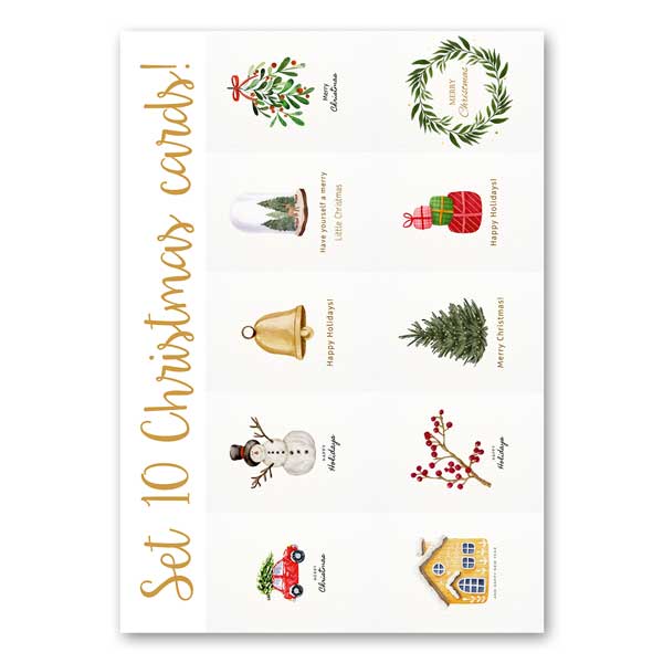 Papierkarten-Set – Weihnachten