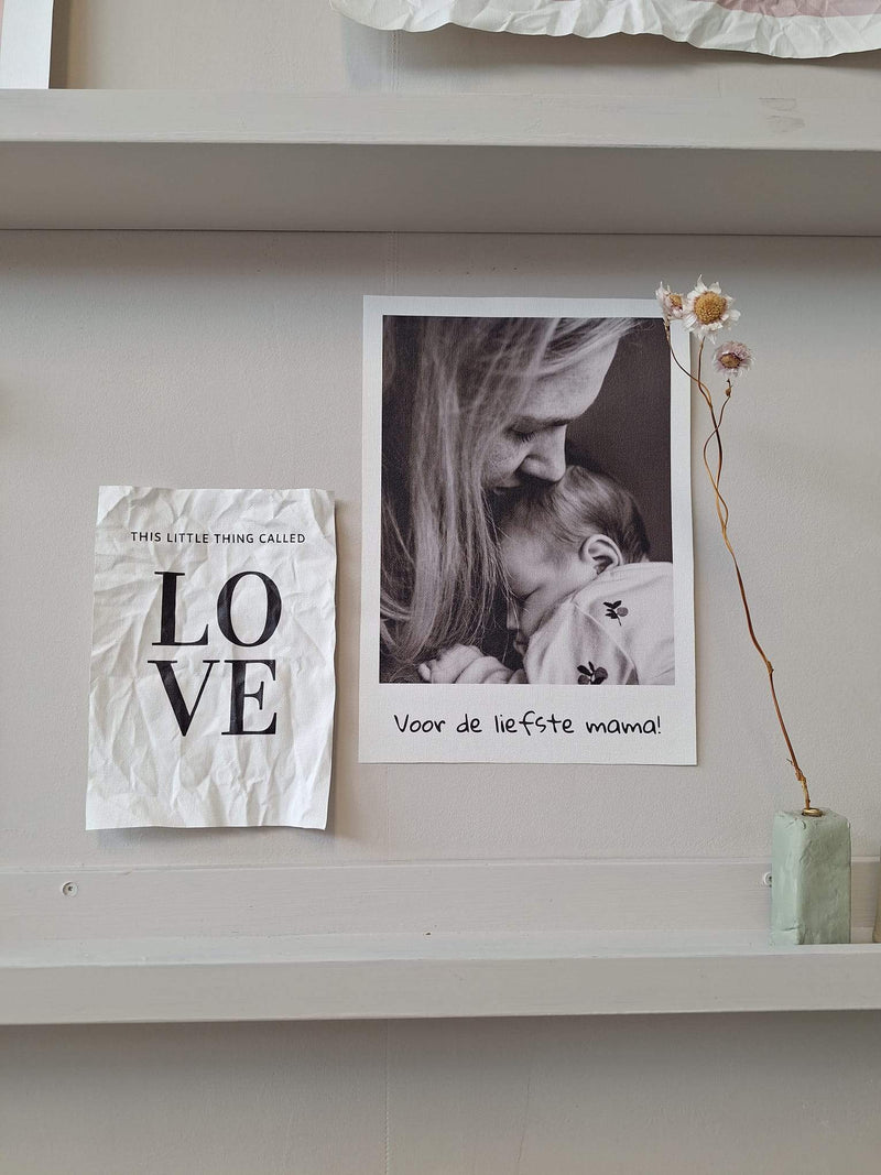 foto en tekst op canvas