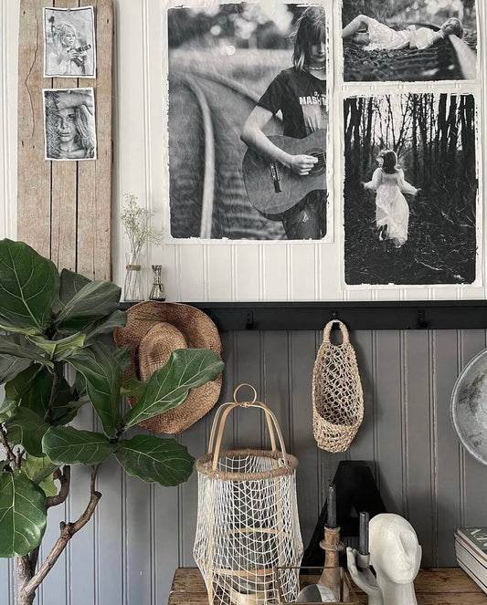 Eigen foto liggend gekartelde witte rand