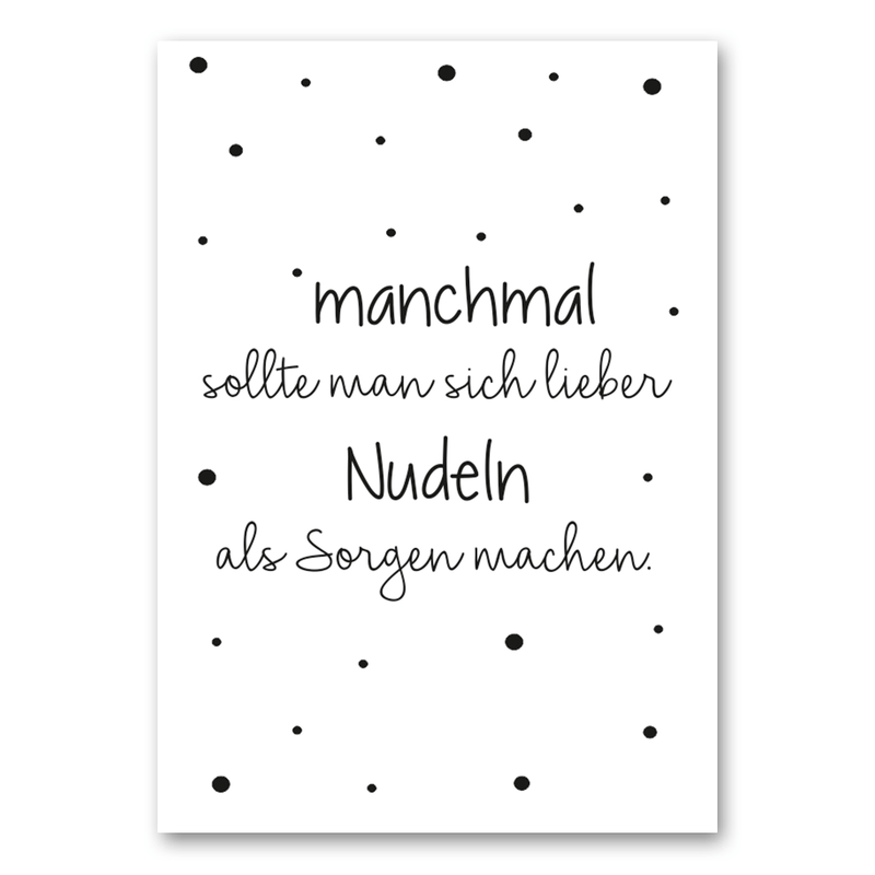 Mo-Ca Dutch old canvas Manchmal solte man sich lieben nudel als sorgen machen