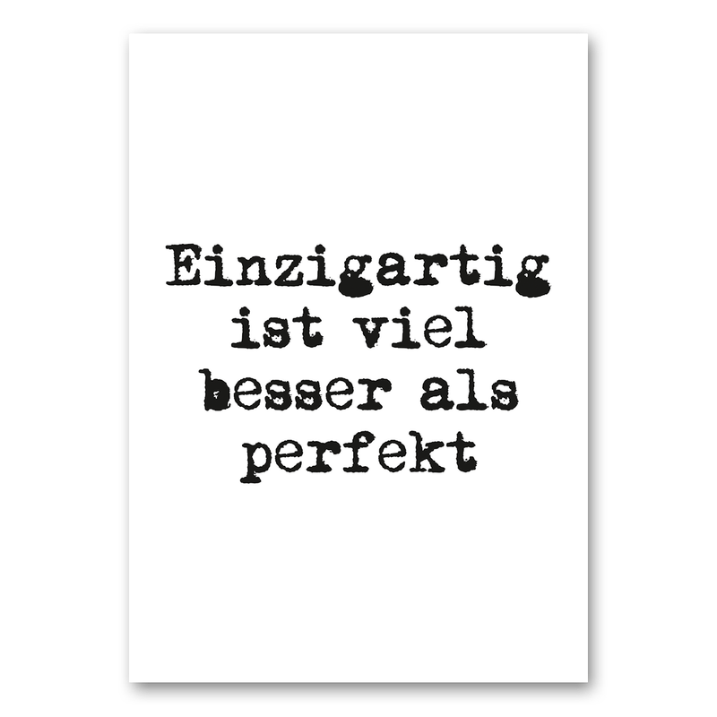 Mo-Ca Dutch old canvas Einzigartig ist viel besser als perfekt