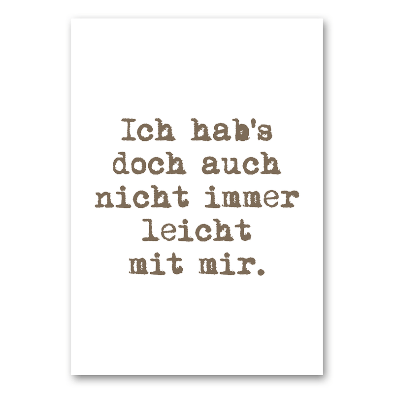 Mo-Ca Dutch old canvas Ich hab's doch auch nicht immer leicht mit mir