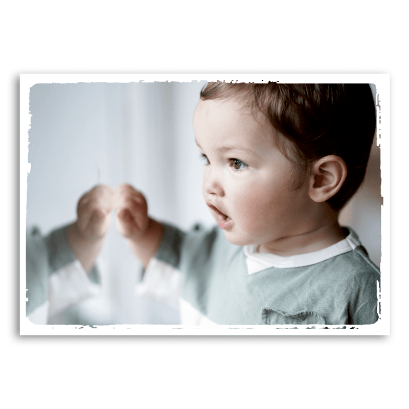 Mo-Ca Dutch old canvas Eigen foto liggend gekartelde witte rand