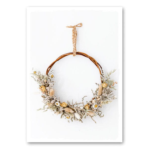 Mo-Ca Dutch old canvas Droogbloemen krans rotan