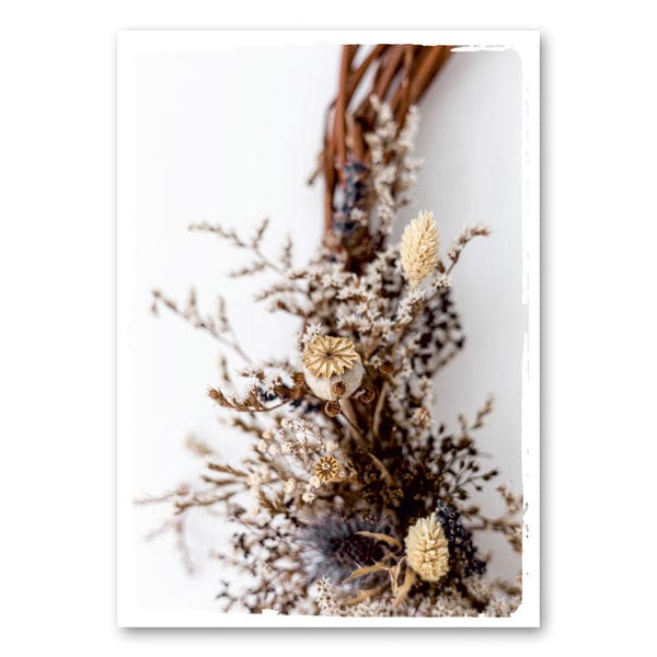 Mo-Ca Dutch old canvas Bruine droogbloemen krans detail