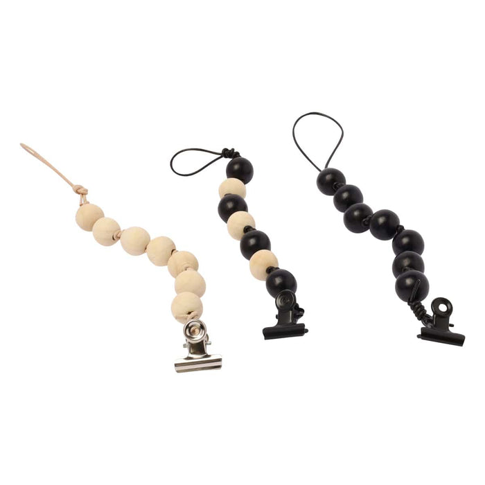 Wooden beads clips hanger