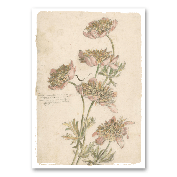 Mo-Ca Dutch old canvas Drie takken met bloemen