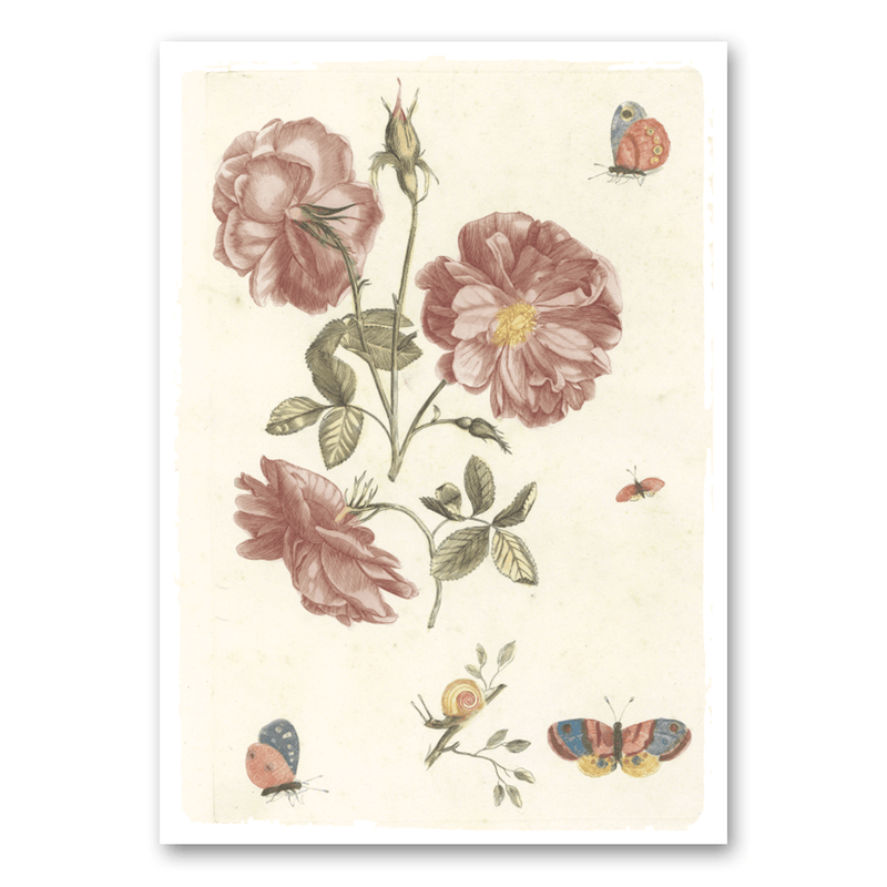 Mo-Ca Dutch old canvas Twee takken met rozen