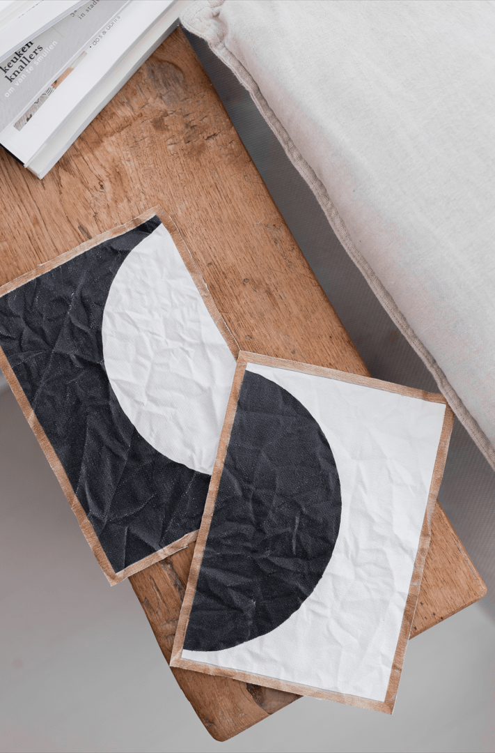 Mo-Ca Dutch old canvas Black, White and Gold