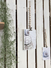 Mo-Ca Dutch old canvas Wooden beads clips hanger